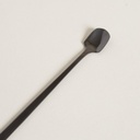 SET X 6 CUCHARAS DE ACERO NEGRO DISEÑO PALA 17CM