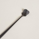 SET X 6 CUCHARAS DE ACERO NEGRO DISEÑO RECTO 15CM