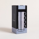 SET X 4 TAZAS SQUARES EN RACK 285 ML