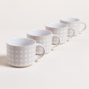 SET X 4 TAZAS CUBES EN RACK 285 ML