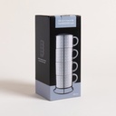 SET X 4 TAZAS CUBES EN RACK 285 ML