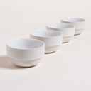 SET X 4 BOWLS DOTTS EN RACK 450 ML