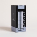SET X 4 TAZAS DOTTS EN RACK 285 ML