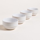 SET X 4 BOWLS RHOMBUSES EN RACK 450 ML
