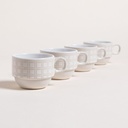 SET X 4 TAZAS CUBES EN RACK 230 ML