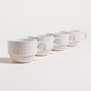SET X 4 TAZAS GRATED EN RACK 230 ML