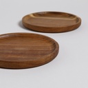 SET X 2 BANDEJITAS REDONDAS DE ACACIA 15 CM VASSA HOME