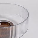 BOWL DE VIDRIO CON BASE DE ACACIA 2,7 L