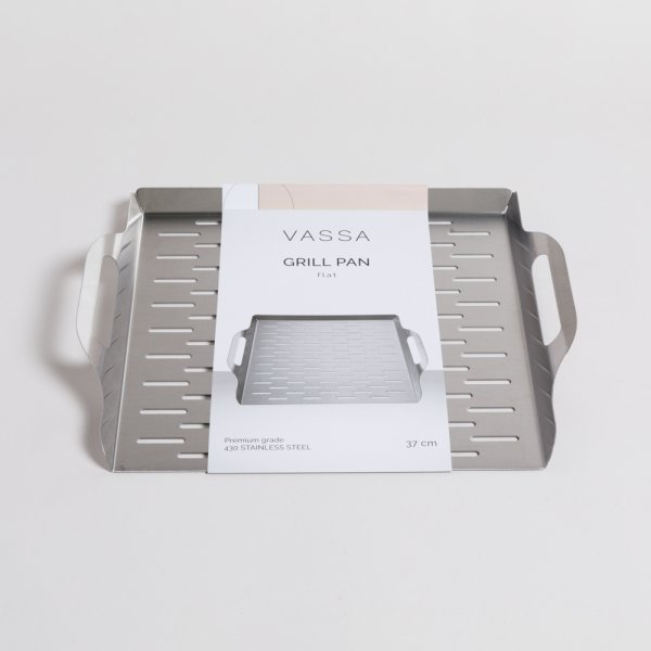 BANDEJA PARA PARRILLA DE ACERO INOXIDABLE 37X30 CM VASSA HOME