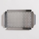 BANDEJA RECTANGULAR PARA PARRILLA DE ACERO INOXIDABLE 39X23 CM  VASSA HOME