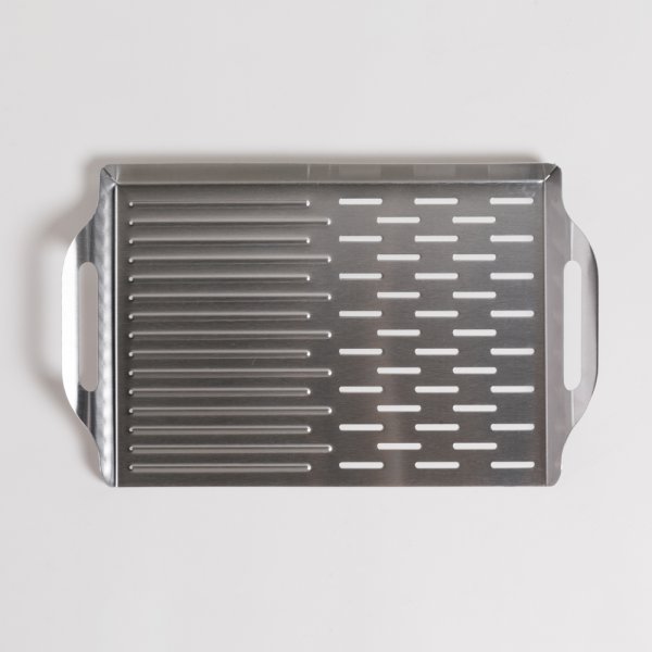BANDEJA RECTANGULAR PARA PARRILLA DE ACERO INOXIDABLE 40X25 CM VASSA HOME