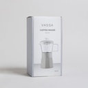 CAFETERA TIPO ITALIANA DE BOROSILICATO 240 ML VASSA HOME