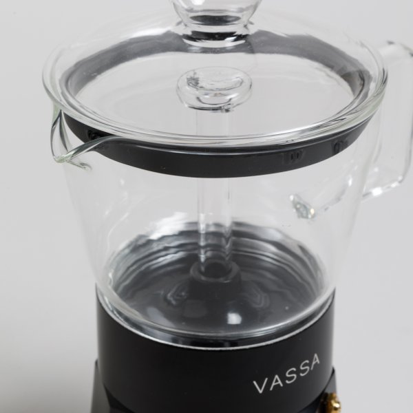 CAFETERA TIPO ITALIANA DE BOROSILICATO 360 ML VASSA HOME