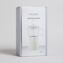 CAFETERA TIPO ITALIANA DE BOROSILICATO 360 ML VASSA HOME