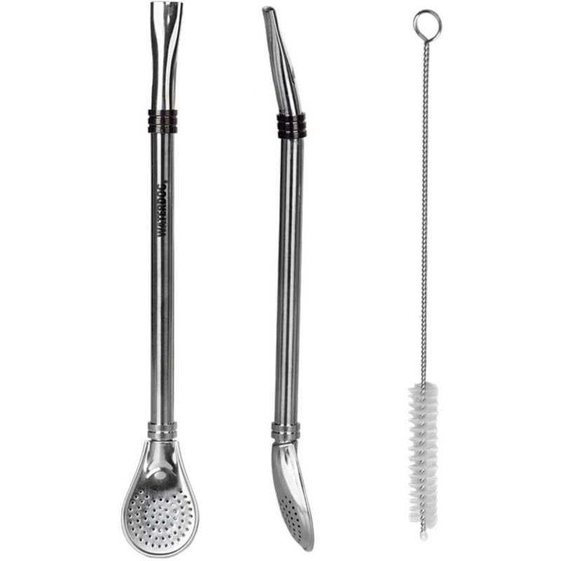 BOMBILLA DE ACERO AISI 304 CON ESCOBILLA LIMPIEZA WATERDOG