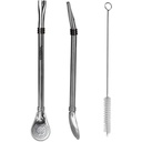 BOMBILLA DE ACERO AISI 304 CON ESCOBILLA LIMPIEZA WATERDOG