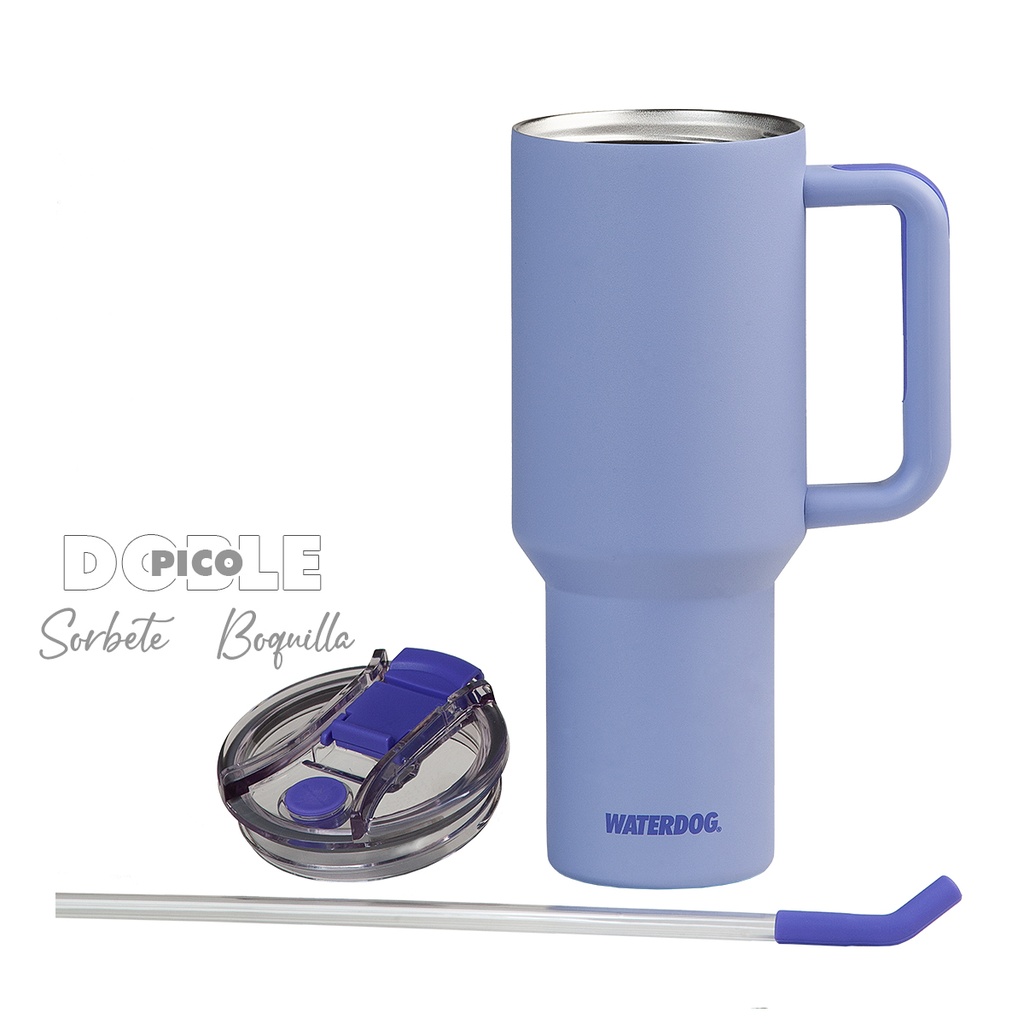 VASO DOBLE PARED 1200 CC LAVANDA ACERO INOX WATERDOG