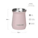 MATE ZOILO 240 CC ROSA ACERO INOX WATERDOG