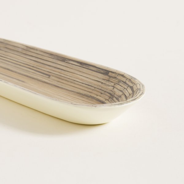 BANDEJA DE BAMBOO TUAN CREAM 38X13X4 CM