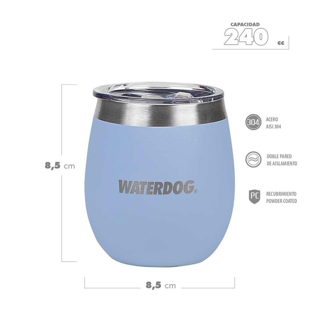 COPON 240 CC NEGRO ACERO INOX  WATERDOG