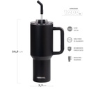 VASO DOBLE PARED 1200 CC NEGRO ACERO INOX WATERDOG