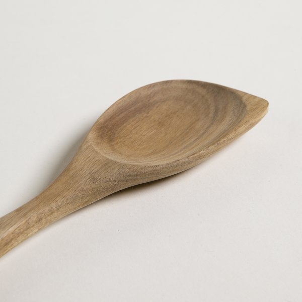 ESPATULA CURVA DE MADERA DE ACACIA 30,5 CM