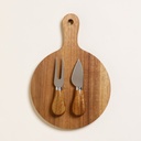TABLA Y UTENSILIOS PARA QUESO DE ACACIA KIKAR 25X1