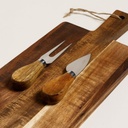 TABLA Y UTENSILIOS PARA QUESO DE ACACIA KIKAR 34X1