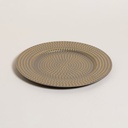 PLATO DE SITIO GREY & GOLD RAYAS 33 CM