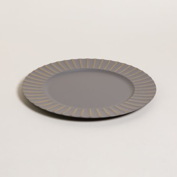 PLATO DE SITIO GREY & GOLD CIRCULOS 33 CM