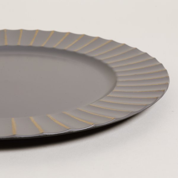 PLATO DE SITIO GREY & GOLD CIRCULOS 33 CM