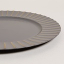 PLATO DE SITIO GREY & GOLD CIRCULOS 33 CM