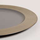 PLATO DE SITIO GREY & GOLD FACET 33 CM