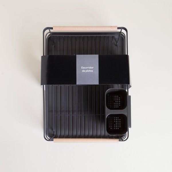 ESCURRIDOR DE PLATOS CON PORTA UTENSILIOS 43X31 CM