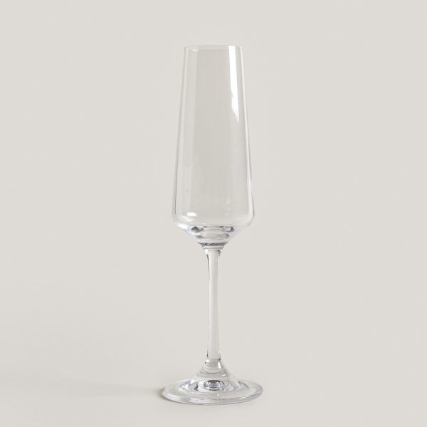 SET X 6 COPAS DE CHAMPAGNE CRISTAL DE BOHEMIA CORV