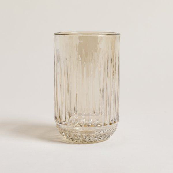SET X 6 VASOS ALTOS STRIPES CHAMPAGNE 350 ML