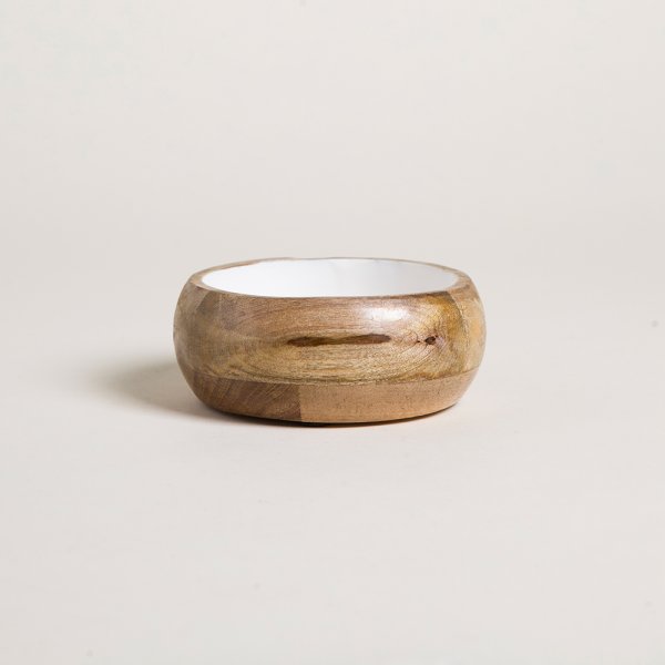 MINI BOWL DE MADERA ESMALTADA SAHA 200 ML