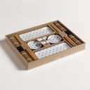 SET DE SUSHI RECTANGULAR PARA 2 GINZA 18,5X7,5 CM