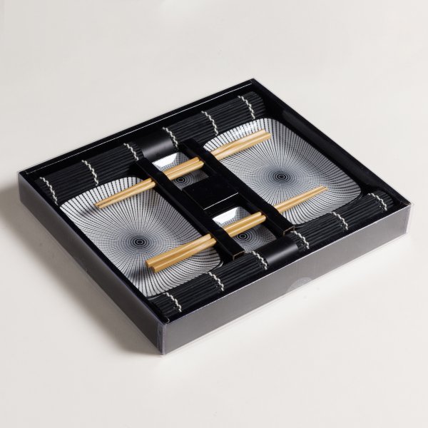 SET DE SUSHI RECTANGULAR PARA 2 KAITO 12X20 CM