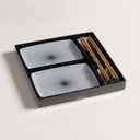SET DE SUSHI RECTANGULAR PARA 2 KAITO 12X20 CM