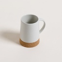 MUG NET WHITE BASE DE CORCHO 310 ML VASSA HOME
