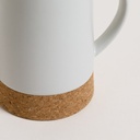 MUG NET WHITE BASE DE CORCHO 310 ML VASSA HOME