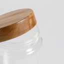 FRASCO REDONDO CON TAPA DE MADERA DE ACACIA 1100 ML VASSA HOME