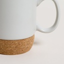 MUG NET WHITE BASE DE CORCHO 400 ML VASSA HOME