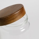 FRASCO REDONDO CON TAPA DE MADERA DE ACACIA 2000 ML VASSA HOME