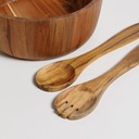 SET DE ENSALADERA REDONDA 25 CM CON CUBIERTOS VASSA HOME