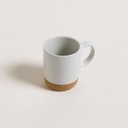 MUG NET WHITE BASE DE CORCHO 190 ML VASSA HOME