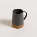 MUG NET GREY BASE DE CORCHO 310 ML VASSA HOME