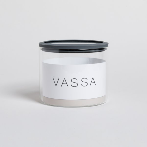 FRASCO REDONDO CON BORDE DE SILICONA 1600 ML VASSA HOME