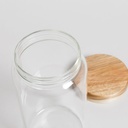 FRASCO REDONDO CON TAPA DE MADERA DE ACACIA 1600 ML VASSA HOME
